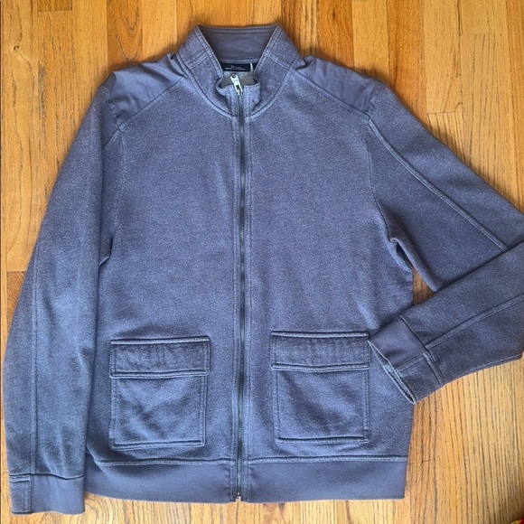 Marc Anthony Gray Zip-Up Sweater - Picture 2 of 7